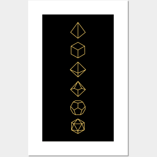 RPG Dice Gold Posters and Art